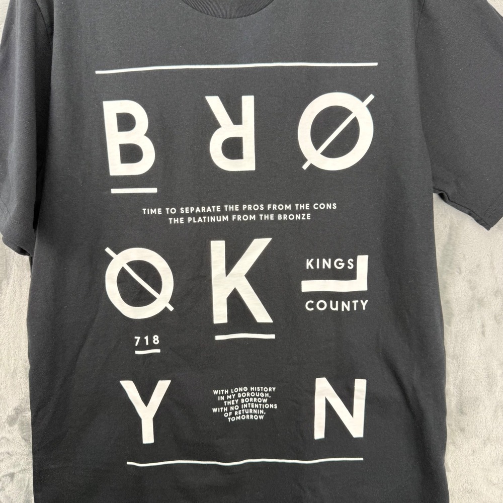 Rocawear BLVK Brooklyn Kings County Mens T-Shirt Black Cotton Large Streetwear - Picture 14 of 16